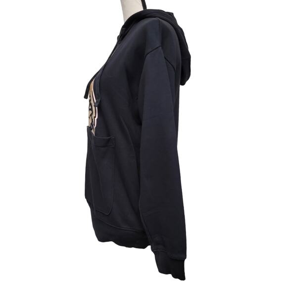 Skechers Bobs Hoodie Womens Sz XS Classy Lassie‎ Black Dog Pouch Pals Sweatshirt - Picture 5 of 8